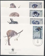 1987 WWF Monguz-maki Sor 4 FDC-n Mi 792-795 - Andere & Zonder Classificatie