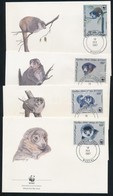 1987 WWF: Mongoz Maki  Mi 792-795 4 FDC-n - Otros & Sin Clasificación