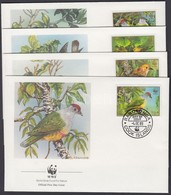 1989 WWF Ritka Madárfajták Sor Mi 1278-1281 4 FDC - Andere & Zonder Classificatie