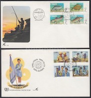 1985 Halak + Cserkészek 2 Sor Mi 70-73 + 75-78 2 FDC - Other & Unclassified