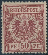 * 1889 Mi 50b (Mi EUR 1.400.-) Certificate: Jäschke-Lantelme, Signed: Köhler (kis Papírelvékonyodás / Thin Paper) - Other & Unclassified