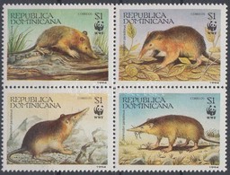 ** 1994 WWF Patkány-vakondfélék Négyestömb + Ugyanaz A Sor 4 FDC-n Mi 1698-1701 - Otros & Sin Clasificación