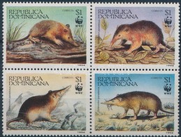 ** 1994 WWF Patkányvakond Négyestömb + 4 FDC Mi 1698-1701 - Andere & Zonder Classificatie