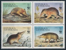 ** 1994 WWF: Patkányvakond Sor Négyestömbben Mi 1698-1701 + 4 Db FDC + 4 Db CM - Other & Unclassified