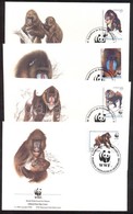 ** 1991 WWF: Mandrill Sor Mi 1731-1734 + 4 Db FDC - Otros & Sin Clasificación