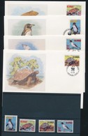 ** 1992 WWF: Galápagosi állatok Mi 2207-2209, 2212 + 4 FDC (pici Gumi Hiba) - Otros & Sin Clasificación