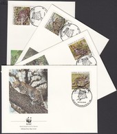 1988 WWF Kisméretű Macskafajták Sor Mi 1734-1737 4 FDC - Autres & Non Classés