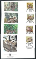 1988 WWF Kisméretű Macskafajták Sor Mi 1734-1737 4 FDC - Andere & Zonder Classificatie