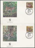 1988 WWF Kisméretű Macskafélék Sor 4 Db FDC-n Mi 1734-1737 - Autres & Non Classés