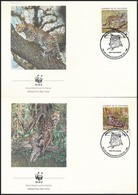 1988 WWF Kisméretű Macskafélék Sor 4 Db FDC-n Mi 1734-1737 - Otros & Sin Clasificación