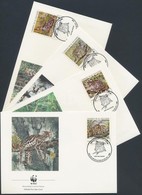 1988 WWF Kisméretű Macskafélék Sor Mi 1734-1737 4 FDC - Autres & Non Classés