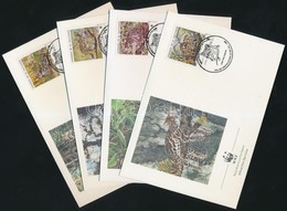 1988 WWF Kisméretű Macskák Sor Mi 1734-1737 4 FDC - Other & Unclassified