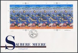 1992 A Tiszta Tengerekért Kisív Mi 127-128 FDC - Other & Unclassified