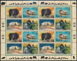 ** 2001 Veszélyeztetett állatok Kisív,
Endangered Species Minisheet
Mi 327-330 - Other & Unclassified