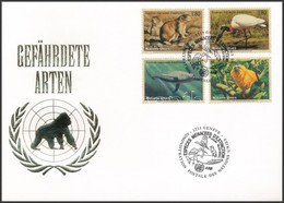 1994 Veszélyeztetett állatok (II) Sor Mi 245-248 FDC-n - Andere & Zonder Classificatie