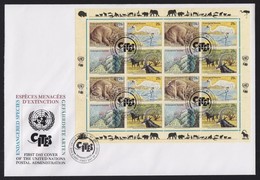 1993 Veszélyeztetett állatok Kisív Mi 644-647 FDC - Andere & Zonder Classificatie