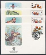 1987 WWF Mandarin Kacsa Sor 4 FDC-n Mi 2865-2868 - Autres & Non Classés