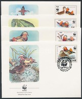 1987 WWF Mandarin Kacsa Sor 4 FDC-n Mi 2865-2868 - Andere & Zonder Classificatie