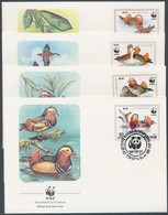 1987 WWF Mandarin Kacsák Sor Mi 2865-2868 4 FDC - Andere & Zonder Classificatie