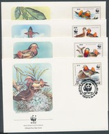 1987 WWF Mandarin Kacsák Sor Mi 2865-2868 4 FDC - Autres & Non Classés