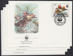 1987 WWF Mandarinréce Sor Mi 2865-2868 4 FDC - Autres & Non Classés