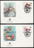 1987 WWF Mandarinréce Sor Mi 2865-2868 4 FDC - Autres & Non Classés