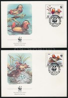 1987 WWF Mandarinréce Sor Mi 2865-2868 4 FDC - Autres & Non Classés