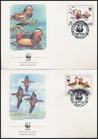 1987 WWF Mandarinréce Sor Mi 2865-2868 4 FDC - Autres & Non Classés