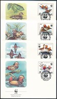 1987 WWF Mandarinréce Sor Mi 2865-2868 4 FDC - Autres & Non Classés