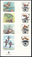 1987 WWF Mandarinréce Sor Mi 2865-2868 4 FDC - Autres & Non Classés