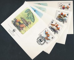 1987 WWF: Mandarinkacsa Sor 4 Db FDC-n Mi 2865-2868 - Other & Unclassified