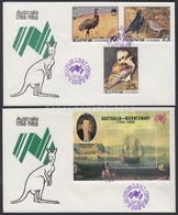 1988 Ausztrál Bicentenárium Sor FDC-n Mi 2940-2942 + Blokk FDC-n Mi 236 - Andere & Zonder Classificatie