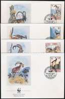 1990 WWF Hegyi Kecske Sor Mi 1385-1388 4 FDC - Andere & Zonder Classificatie