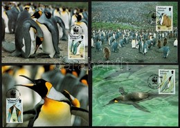 1991 WWF: Király Pingvin 4 érték Mi 538-541 4 Db CM-en - Otros & Sin Clasificación