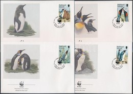 1991 WWF: Pingvin 4 Db FDC Mi 538-541 - Otros & Sin Clasificación