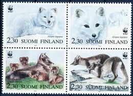 ** 1993 WWF Sarki Rókák Négyestömb + 4 FDC Mi 1202-1205 - Otros & Sin Clasificación