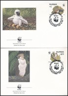 1991 WWF Majomevő Sas Sor 4 Db FDC-n Mi 2038-2041 - Otros & Sin Clasificación