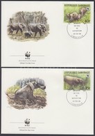 1988 WWF Erdei Elefántok Sor Mi 1009-1012 4 FDC - Otros & Sin Clasificación