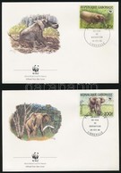 1988 WWF: Erdei Elefánt Sor 4 Db FDC-n Mi 1009-1012 - Otros & Sin Clasificación