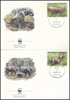 1988 WWF: Erdei Elefánt Sor 4 Db FDC-n Mi 1009-1012 - Andere & Zonder Classificatie