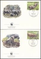1988 WWF: Erdei Elefánt Sor 4 Db FDC-n Mi 1009-1012 - Otros & Sin Clasificación