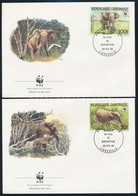 1988 WWF: Erdei Elefánt Sor Mi 1009-1012 4 Db FDC-n - Otros & Sin Clasificación
