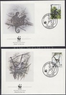 1990 WWF Geoffroy-pókmajom Sor Mi 1084-1087 4 FDC - Andere & Zonder Classificatie