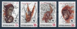 ** 1989 WWF: Orángután Sor + 4 Db FDC Mi 1291-1294 - Otros & Sin Clasificación