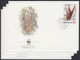 1989 WWF: Orángután Sor Mi 1291-1294 4 FDC-n - Autres & Non Classés