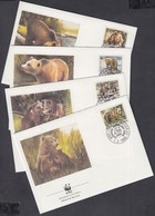 1988 WWF Barna Medve Sor Mi 2260-2263 4 FDC - Autres & Non Classés