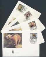 1988 WWF Medvék Sor Mi 2260-2263 4 FDC - Otros & Sin Clasificación