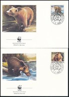 1988 WWF: Barna Medve Sor Mi 2260-2263 4 Db FDC-n - Otros & Sin Clasificación