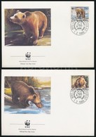 1988 WWF: Barna Medve Sor Mi 2260-2263 4 Db FDC-n - Andere & Zonder Classificatie
