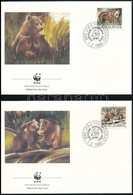 1988 WWF: Barna Medve Sor Mi 2260-2263 4 Db FDC-n - Andere & Zonder Classificatie